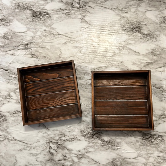 Other - 2 wooden boxes. 8x8x1.75 inches